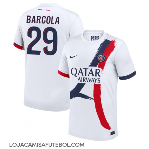 Camisa de Futebol Paris Saint-Germain Bradley Barcola #29 Equipamento Secundário 2024-25 Manga Curta